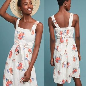 Anthropologie Meadow Rue Floral Square Neck Ingalls Tie-Waist Dress 4